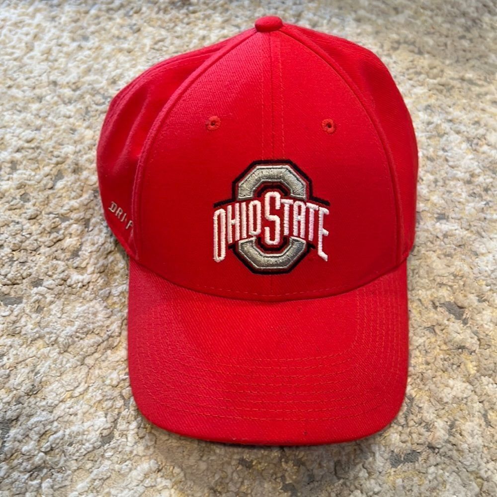 Ohio State Buckeyes Dri-FIT 86 Authentic hat baseball cap EUC center swoosh